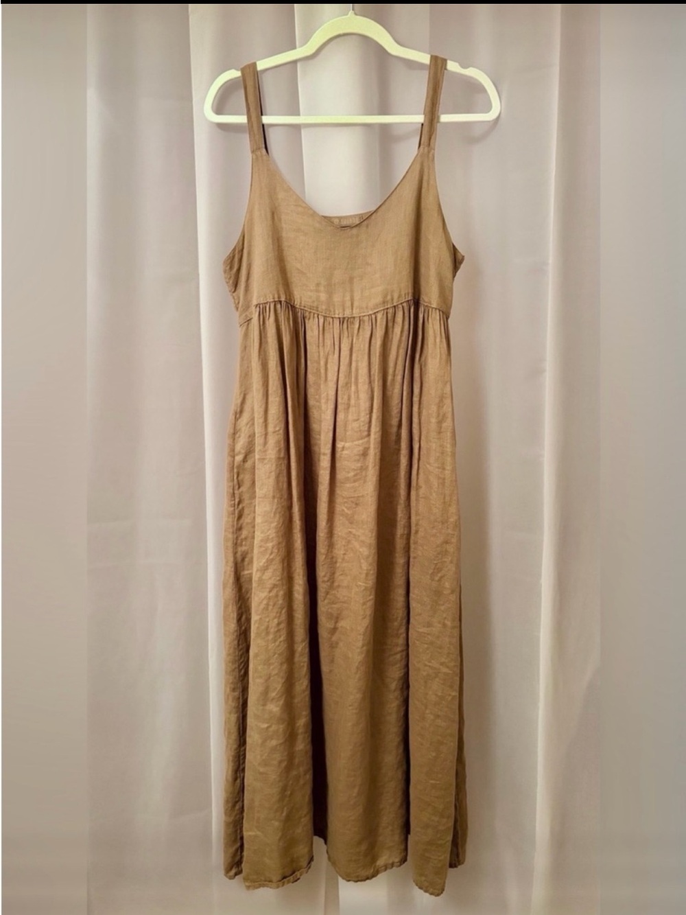 CP Shades Linen Violette Alloy Color Maxi Dress Size S